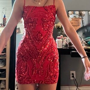 MAKE OFFERS! Lucy in the Sky mini dress in red size xs